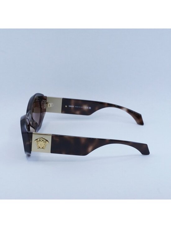 Versace VE4466U 54613B Sunglasses Havana Geometric Frame, Brown Gradient Lenses main image 5